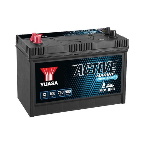 YUASA 12V 100Ah/800A DUAL EFB meghajtó akkumulátor Bal+ M31-EFB