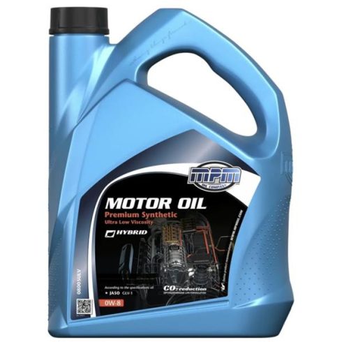 MPM Motor Oil 0W-8 Premium Synthetic Ulitera Low Viscosity 5L motorolaj