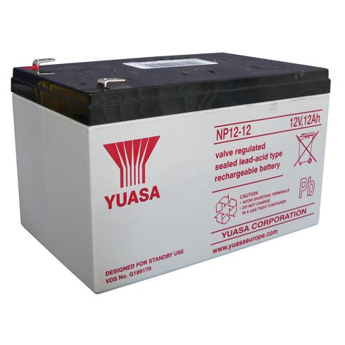 YUASA Ipari VRLA akkumulátor; 12 V, 12 Ah; zárt, gondozásmentes NP12-12