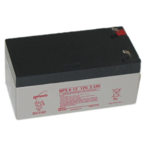 Genesis - 12V 3,4Ah - zárt savas akkumulátor NP3.4-12