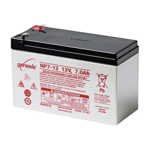 Genesis - 12V 7Ah - vékony sarus - zárt savas akkumulátor NP7-12