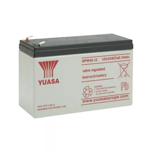 YUASA AGM akkumulátor, 12 V, 7,5 Ah, zárt, gondozásmentes NPW45-12