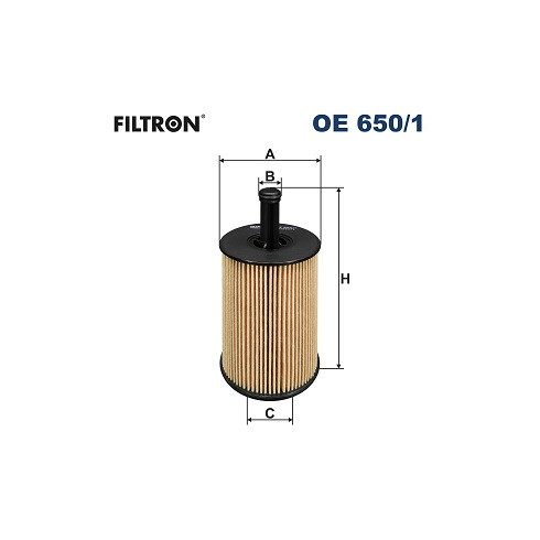 Filtron Olajszűrő 1.9D Skoda Fabia, Seat Toledo 2,3 V5 Volkswagen Golf IV 2.3i V5 OE 650/1