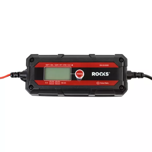 Rooks Automata Smart 6V 12V - 4A - 120 AH, LCD akkumulátor töltő OK-03.0020