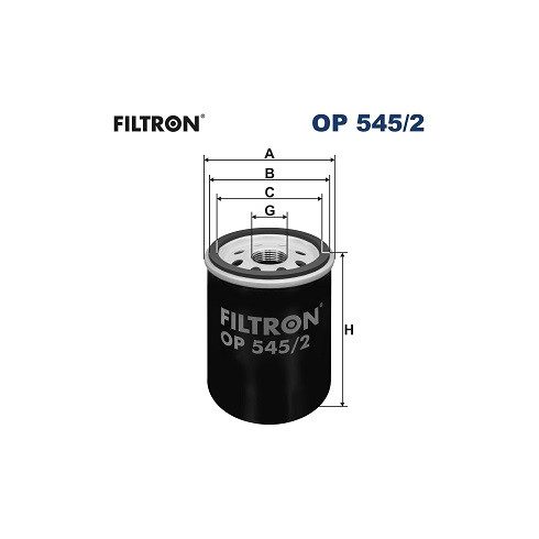 Filtron Olajszűrő Fiat Punto 1.2i 8V 11/98-, 9/98- 1.2i 16V, 1.6i 6/99- OP 545/2