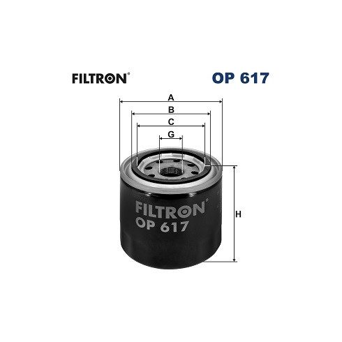 Filtron Olajszűrő Subaru Impreza 1.6i 16V, 1.8i 16V 2/93-, 8/89- Legacy 1,8 OP 617