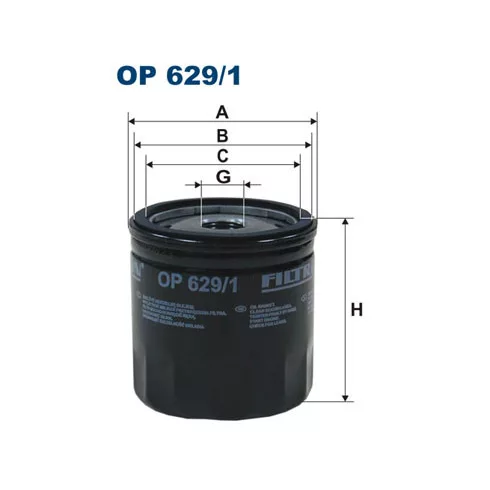 Filtron Olajszűrő Ford Fiesta / FOCUS / KA / FUSION / MONDEO 10/96- OP 629/1