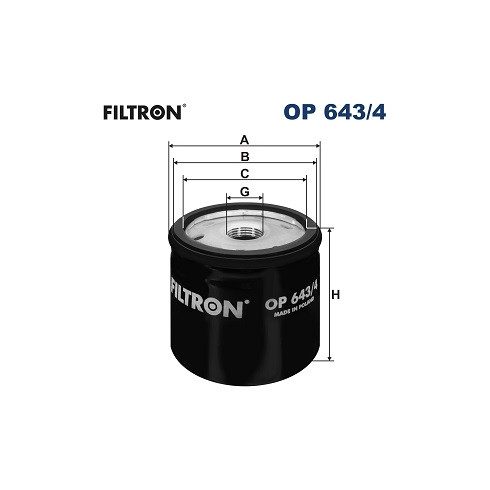 Filtron Olajszűrő Opel Movano / Vivaro 1.9CDTI 9/04-, Suzuki Grand Vitara 1.9DDISOP 643/4