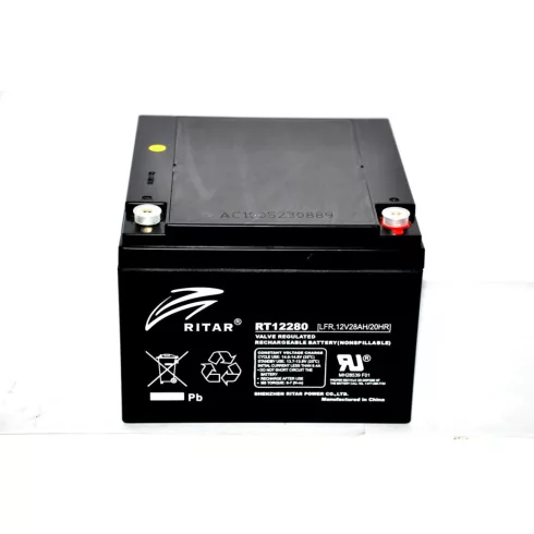 Ritar RT12280S-F11 12V 28Ah zárt ólomakkumulátor RT12280S