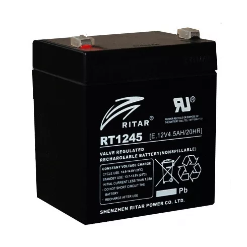 Ritar RT1245E-F1 12V 4,5Ah zárt ólomakkumulátor RT1245E