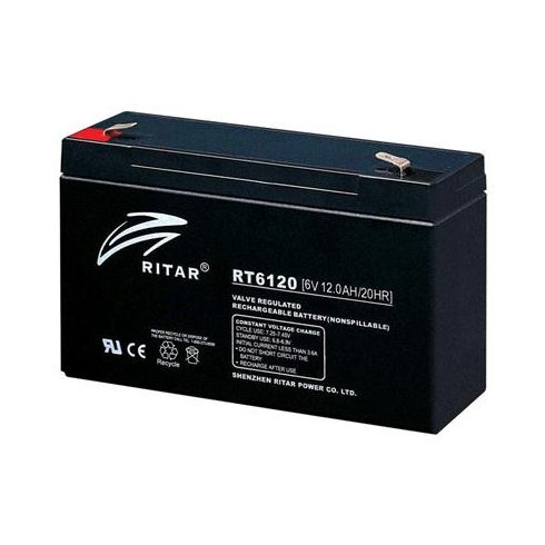 Ritar RT6120-F1 6V 12Ah zárt ólomakkumulátor