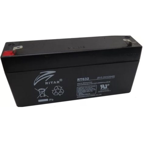 Ritar RT632-F1 6V 3,2Ah zárt ólomakkumulátor RT632