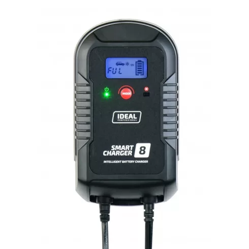Ideal SMART CHARGER 8 LCD automata akkumulátor töltő 6V-12V 8A SMART8LCD