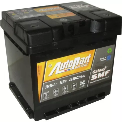 AutoPart Galaxy SMF SMF020550 12V 55Ah 480A Jobb+ autó akkumulátor