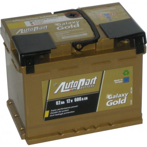 AutoPart Galaxy Gold SP20062 12V 62Ah 600A Jobb+ autó akkumulátor