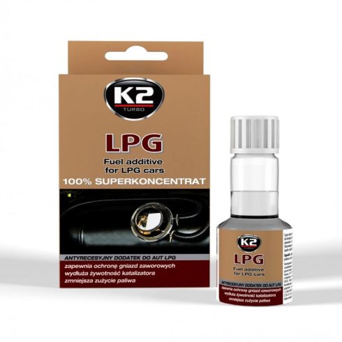 K2 LPG üzemanyag-adalék, PB-gázzal közlekedő autókhoz 50ml T317