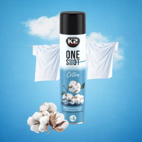 K2 ONE SHOT COTTON Szageltávolító és légfrissítő 600ml V231