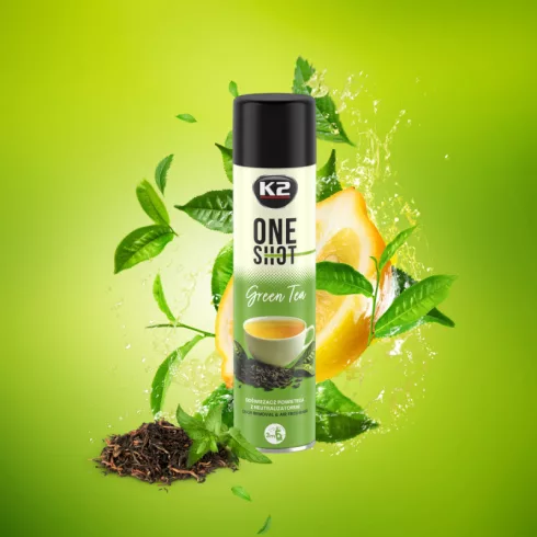 K2 ONE SHOT GREEN TEA Szageltávolító és légfrissítő spray 600ml V233