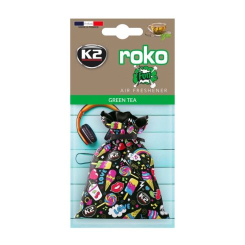 K2 ROKO FUN GREEN TEA autó illatosító 25g V822F