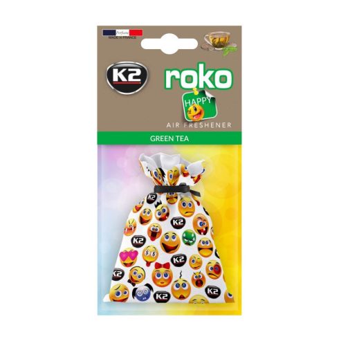 K2 ROKO HAPPY GREEN TEA autó illatosító 25g V822H