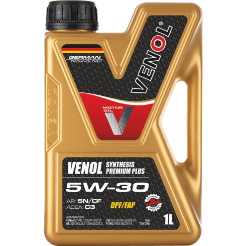 VENOL SYNTHESIS PREMIUM PLUS SN CF 5W30 C3 1L motorolaj