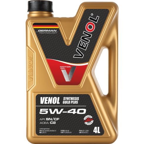 VENOL SYNTHESIS GOLD PLUS SN CF 5W40 C2 4L motorolaj