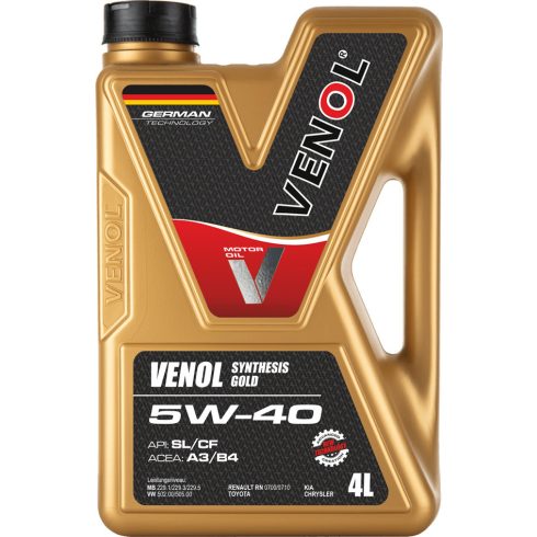 VENOL SYNTHESIS GOLD SL CF 5W40 4L motorolaj