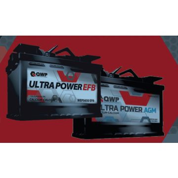   QWP Ultra Power AGM Start-Stop 12V 60Ah 660A Jobb+ autó akkumulátor WEP5600AGM