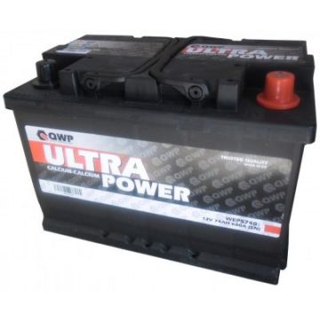   QWP Ultra Power WEP5740 12V 74Ah 680A Jobb+ autó akkumulátor