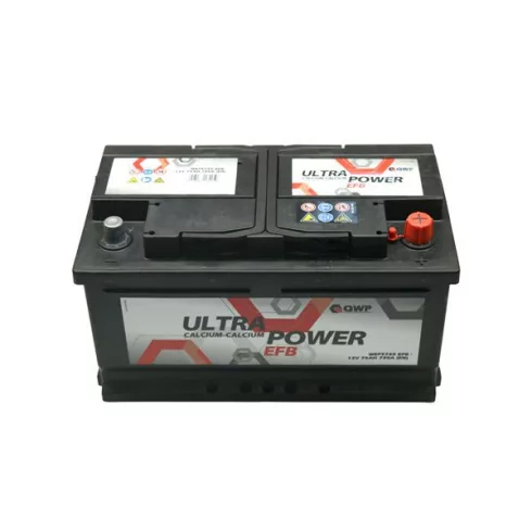 QWP Ultra Power EFB Start-Stop 12V 75Ah 730A Jobb+ autó akkumulátor WEP5750EFB