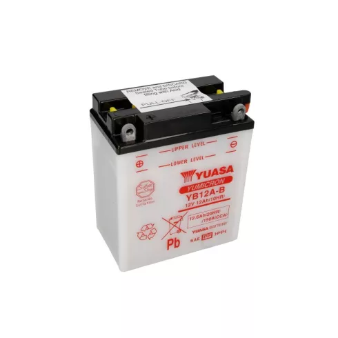 Yuasa akkumulátor 12V 12Ah 150A Indító akkumulátor Bal+ YB12A-B