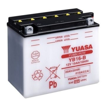YUASA Indító akkumulátor 12V 20Ah 215A Bal+ YB16-B
