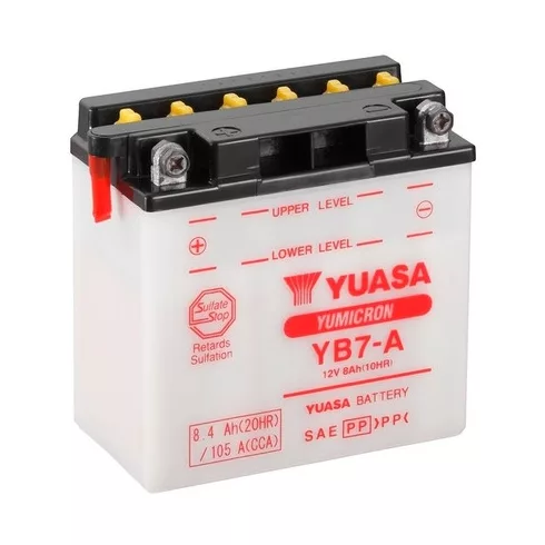 YUASA Indító akkumulátor 12V 8Ah 124A Bal+ YB7-A