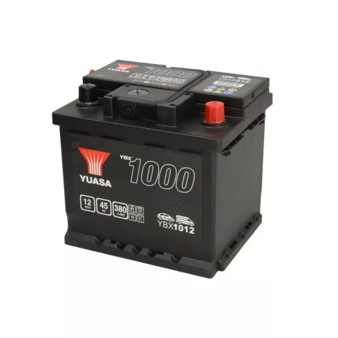 YUASA 12V 45Ah/380A indító akkumulátor Jobb+ YBX1012