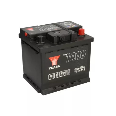 YUASA 12V 45Ah/380A indító akkumulátor Jobb+ YBX1012