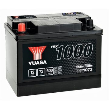 YUASA 12V 72Ah/600A Bal+ Indító akkumulátor YBX1072