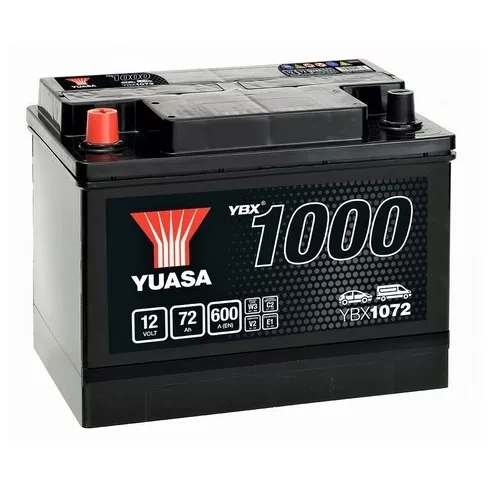 YUASA 12V 72Ah/600A Bal+ Indító akkumulátor YBX1072