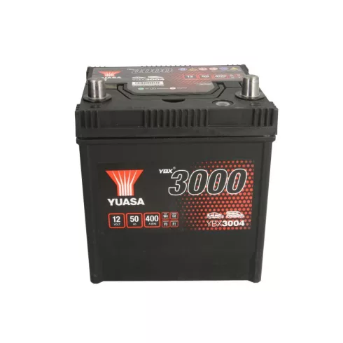 YUASA 12V 50Ah/400A indító akkumulátor Bal+ YBX3004