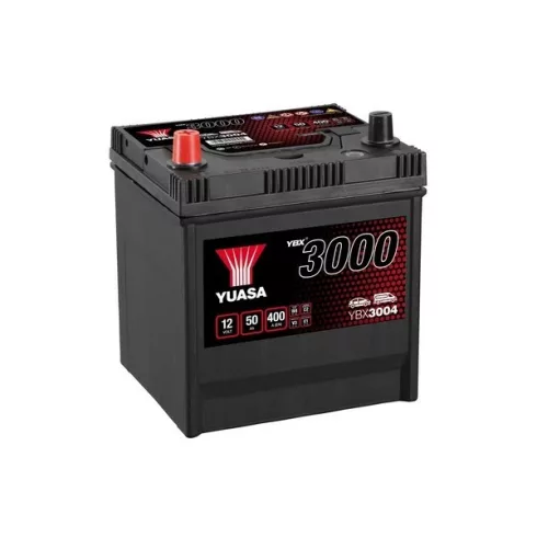 YUASA 12V 50Ah/400A indító akkumulátor Bal+ YBX3004
