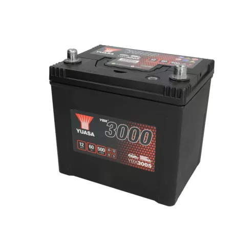 YUASA 12V 60Ah/500A indító akkumulátor Jobb+ YBX3005