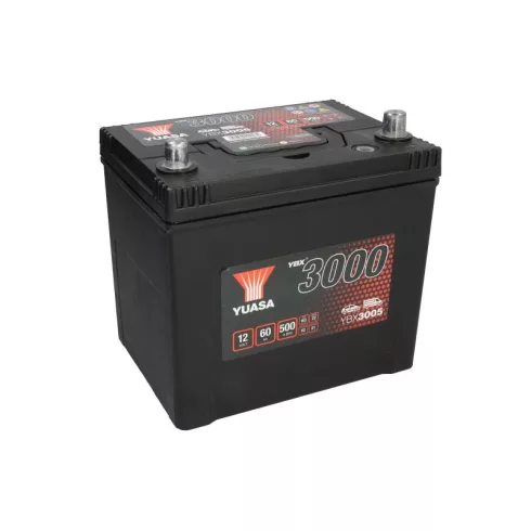 YUASA 12V 60Ah/500A indító akkumulátor Jobb+ YBX3005