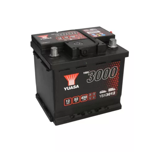 YUASA 12V 52Ah/450A indító akkumulátor Jobb+ YBX3012