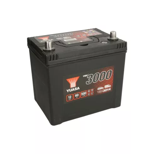 YUASA 12V 60Ah/500A indító akkumulátor Bal+ (Aveo) YBX3014
