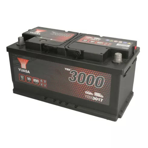 YUASA 12V 90Ah/800A Indító akkumulátor Jobb+ YBX3017