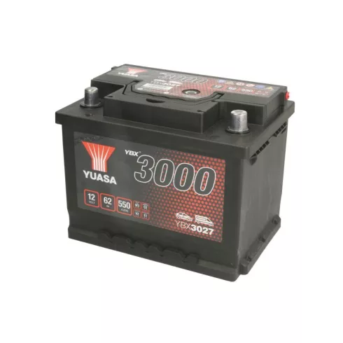 YUASA 12V 62Ah/550A indító akkumulátor Jobb+ YBX3027