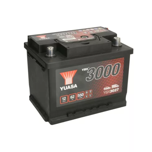 YUASA 12V 62Ah/550A indító akkumulátor Jobb+ YBX3027