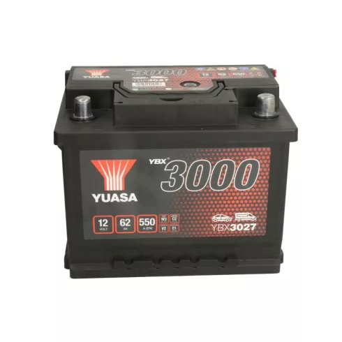 YUASA 12V 62Ah/550A indító akkumulátor Jobb+ YBX3027