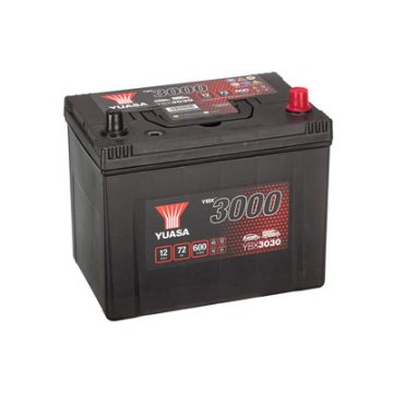 YUASA 12V 72Ah/630A Indító akkumulátor Jobb+ YBX3030