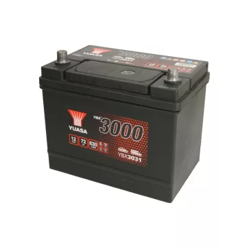 YUASA 12V 72Ah/630A Indító akkumulátor Bal+ YBX3031