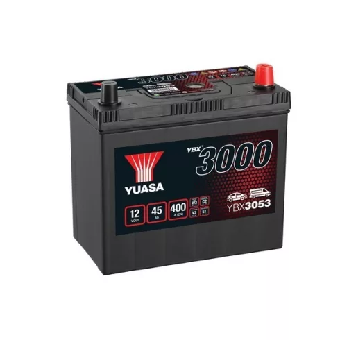 YUASA 12V 45Ah/400A indító akkumulátor Jobb+ YBX3053